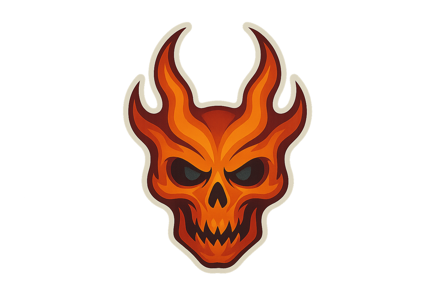 Flame Skull Sticker Decal Vinyl Laptop Car Window Bumper AUTO Water Bottle Helmets Waterproof