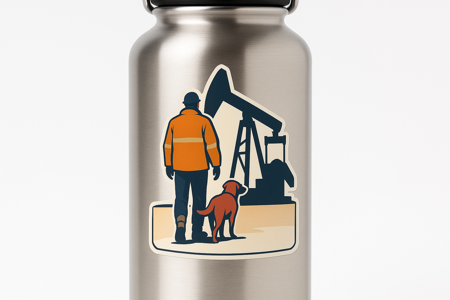 US Oilfield Worker Sticker Decal Vinyl Laptop Car Window Bumper AUTO Water Bottle Helmets Waterproof USA Oil Rig