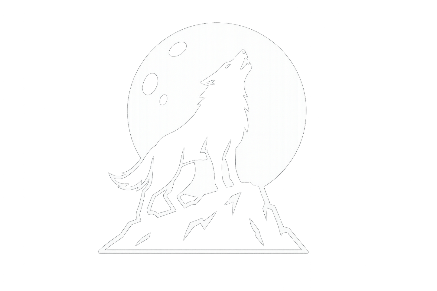 Werewolf Moon Sticker Decal Vinyl Laptop Car Window Bumper AUTO Water Bottle Helmets Waterproof Howling Silhouette
