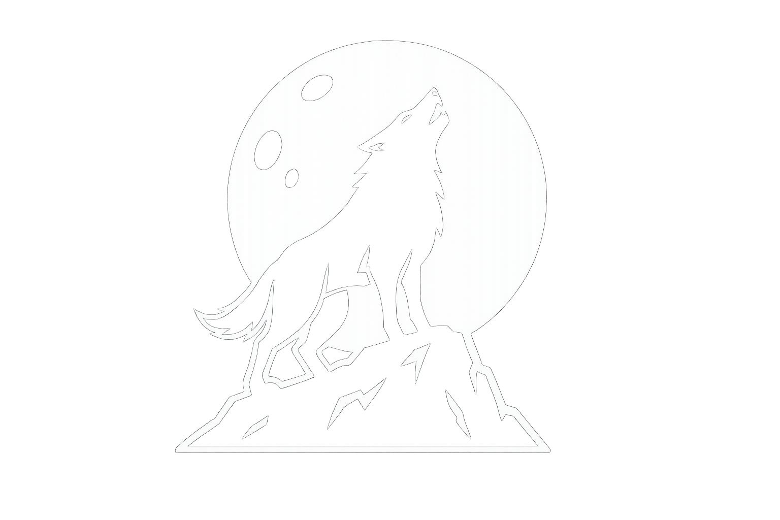 Werewolf Moon Sticker Decal Vinyl Laptop Car Window Bumper AUTO Water Bottle Helmets Waterproof Howling Silhouette