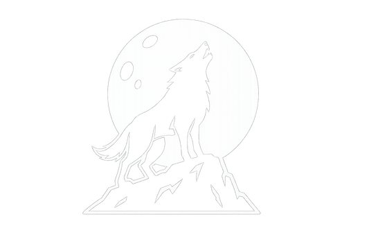 Werewolf Moon Sticker Decal Vinyl Laptop Car Window Bumper AUTO Water Bottle Helmets Waterproof Howling Silhouette
