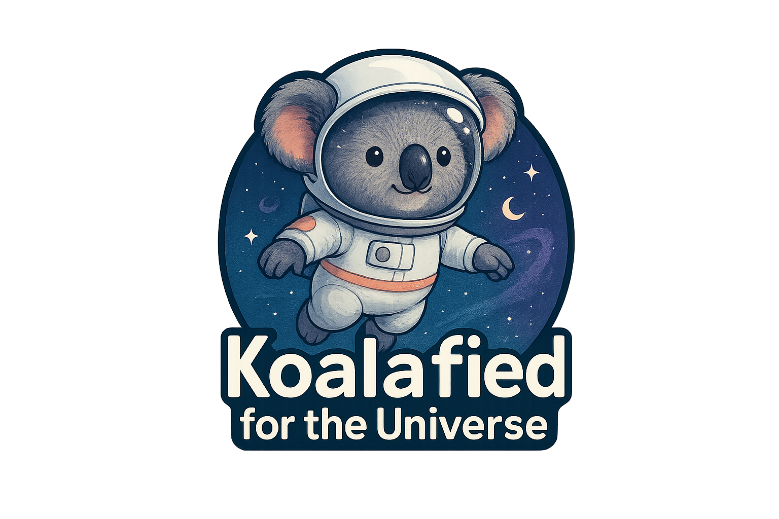 Astronaut Koala Sticker Decal Vinyl Laptop Car Window Bumper AUTO Water Bottle Helmets Waterproof Space Adventure