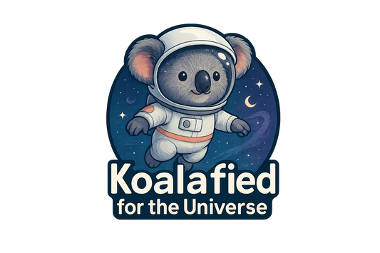 Astronaut Koala Sticker Decal Vinyl Laptop Car Window Bumper AUTO Water Bottle Helmets Waterproof Space Adventure