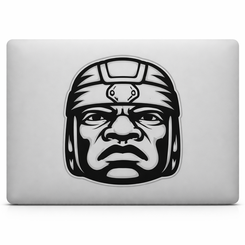 Olmec Head Sticker Decal Vinyl Laptop Car Window Bumper AUTO Water Bottle Helmets Waterproof Ancient Warrior