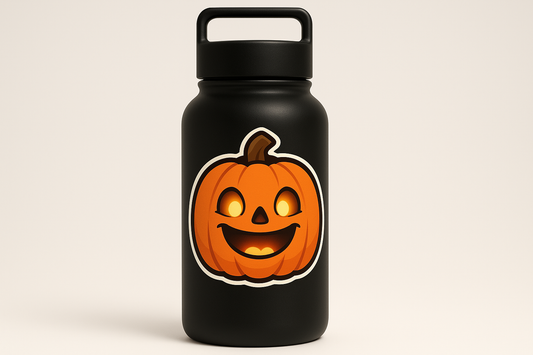 Smiling Pumpkin Face Sticker Decal Vinyl Laptop Car Window Bumper AUTO Water Bottle Helmets Waterproof Cartoon