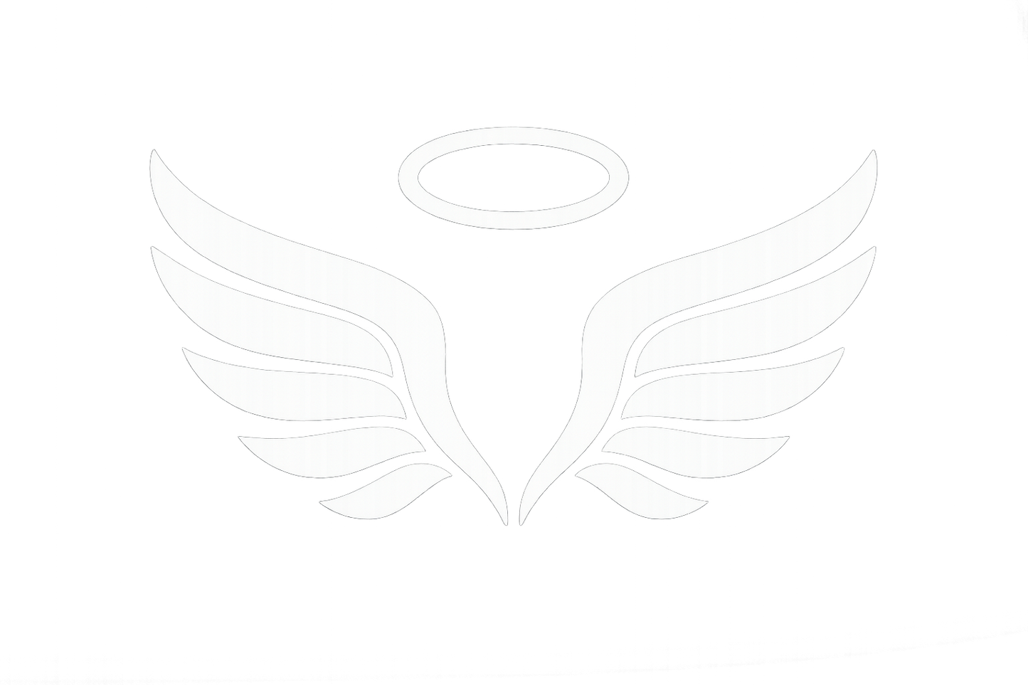 Silver Angel Wings Halo Circle Sticker Decal Vinyl Laptop Car Window Bumper AUTO Water Bottle Helmets Waterproof