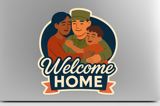 Veterans Welcome Home Sticker Decal Vinyl Laptop Car Window Bumper AUTO Water Bottle Helmets Waterproof USA