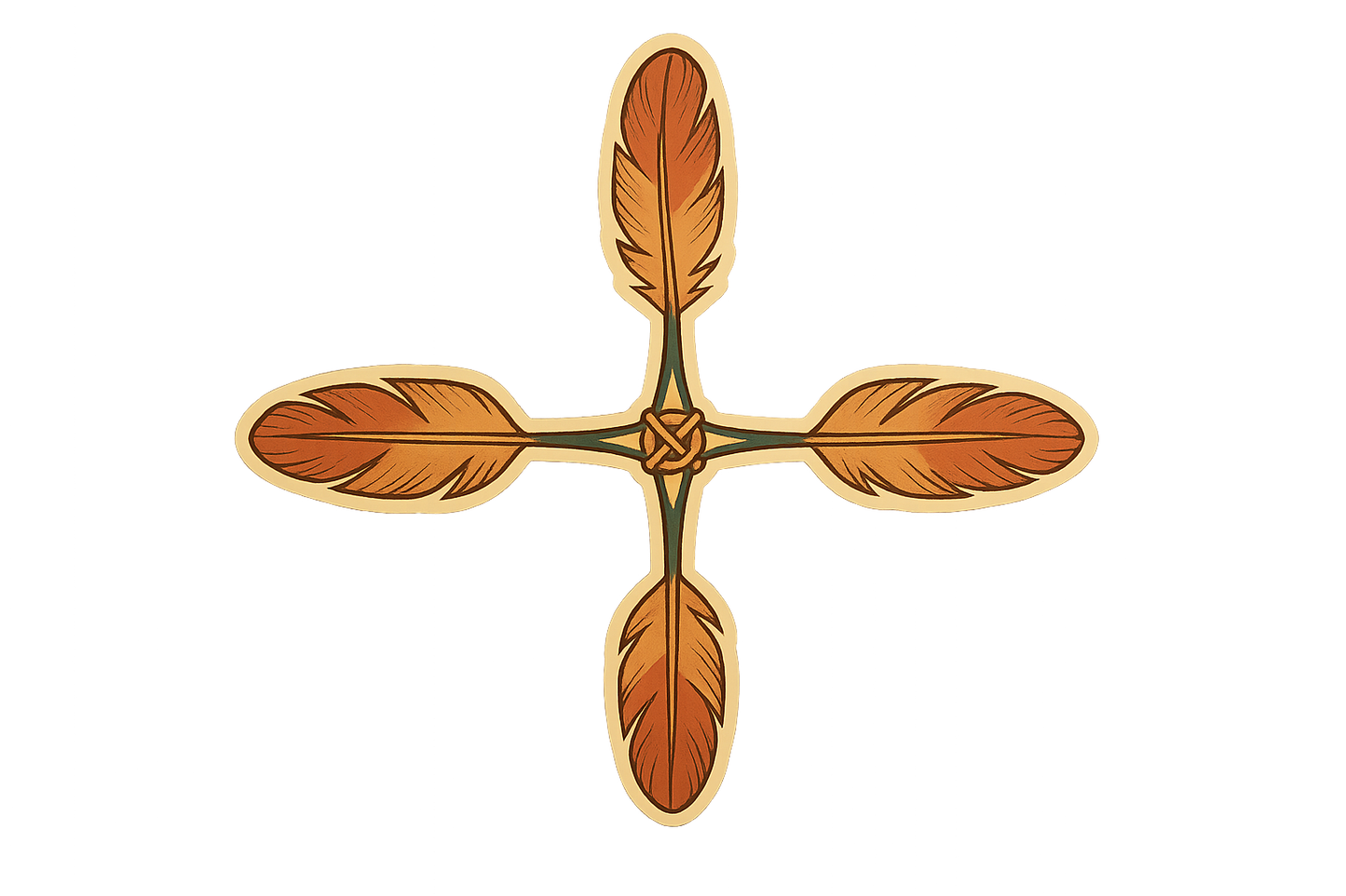 Four Directions Sacred Unity Symbol Sticker Decal Vinyl Laptop Car Window Bumper AUTO Water Bottle Helmets Waterproof