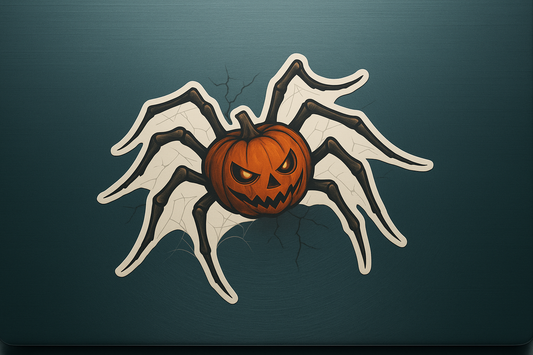 Pumpkin Spider Sticker Decal Vinyl Wall Laptop Car Window Bumper AUTO Water Bottle Helmets Waterproof