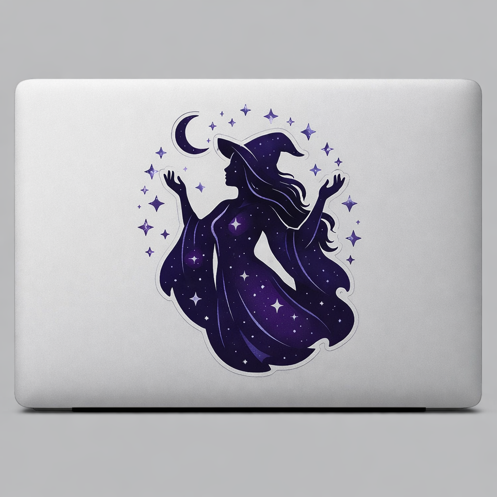 Celestial Witch Sticker Decal Vinyl Laptop Car Window Bumper AUTO Water Bottle Helmets Waterproof