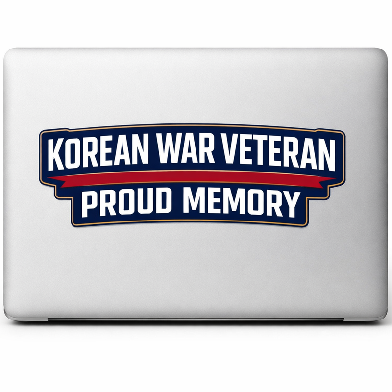 Korean War Veteran Sticker Decal Proud Memory Vinyl Laptop Car Window Bumper AUTO Water Bottle Waterproof Truck Helmets Patriotic Memorial Composition
