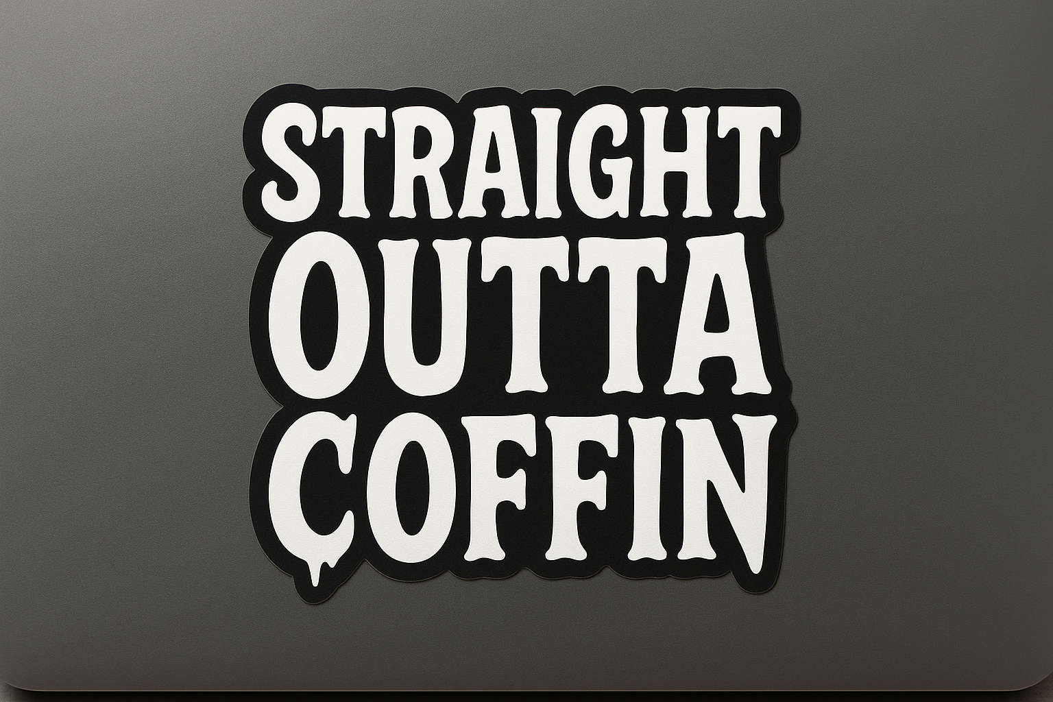 Halloween Straight Outta Coffin Sticker Decal Vinyl Laptop Car Window Bumper AUTO Bottle Water Bottle Helmets Waterproof