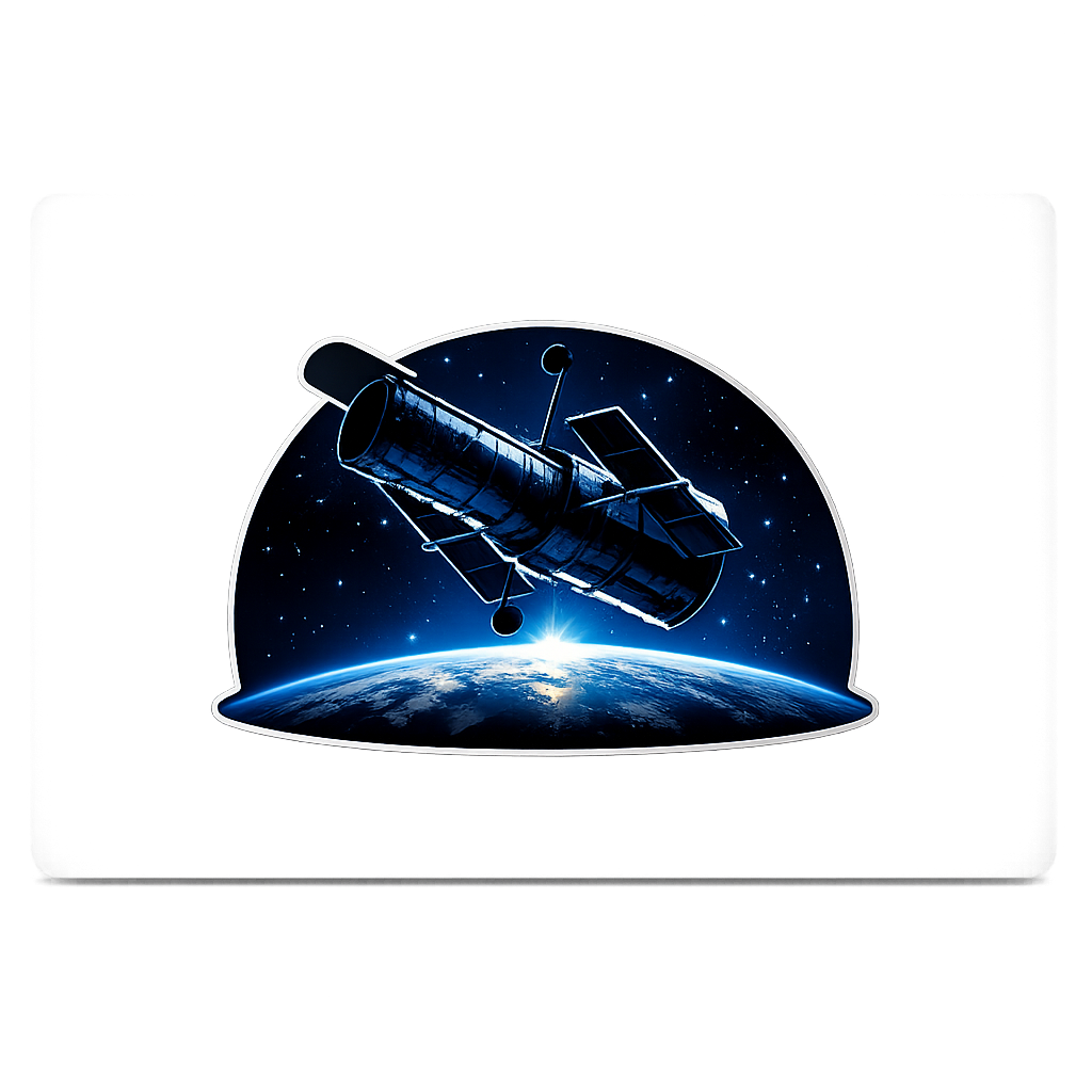 HST Hubble Space Telescope Sticker Decal Vinyl Laptop Car Window Bumper AUTO Water Bottle Helmets Waterproof Space