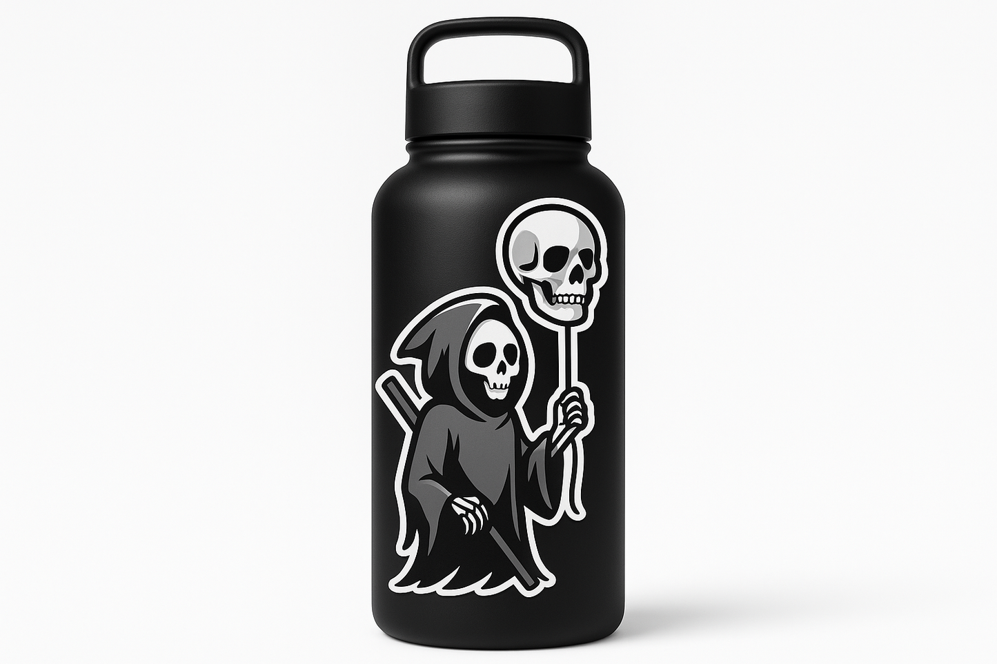 Grim Reaper Skull Balloon Sticker Decal Vinyl Laptop Car Window Bumper AUTO Water Bottle Helmets Waterproof