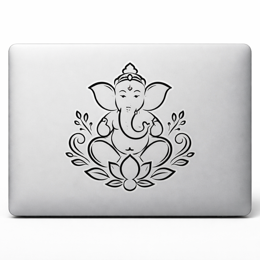 Zen Minimalist Ganesha Sticker Decal Vinyl Laptop Car Window Bumper AUTO Water Bottle Helmets Waterproof Ink