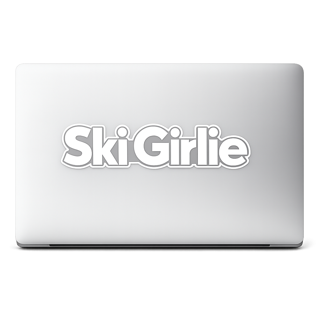 Ski Girlie Sticker Decal Vinyl Laptop Car Window Bumper AUTO Water Bottle Helmets Waterproof Winter