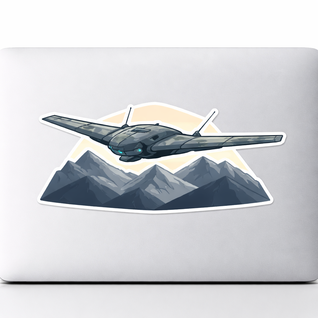 Military Drone Sticker Decal Vinyl Laptop Car Window Bumper AUTO Water Bottle Helmets Waterproof Modern UAV Warfare