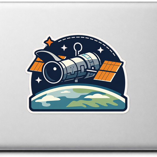 HST Hubble Space Telescope Sticker Decal Vinyl Laptop Car Window Bumper AUTO Water Bottle Helmets Waterproof NASA Earth