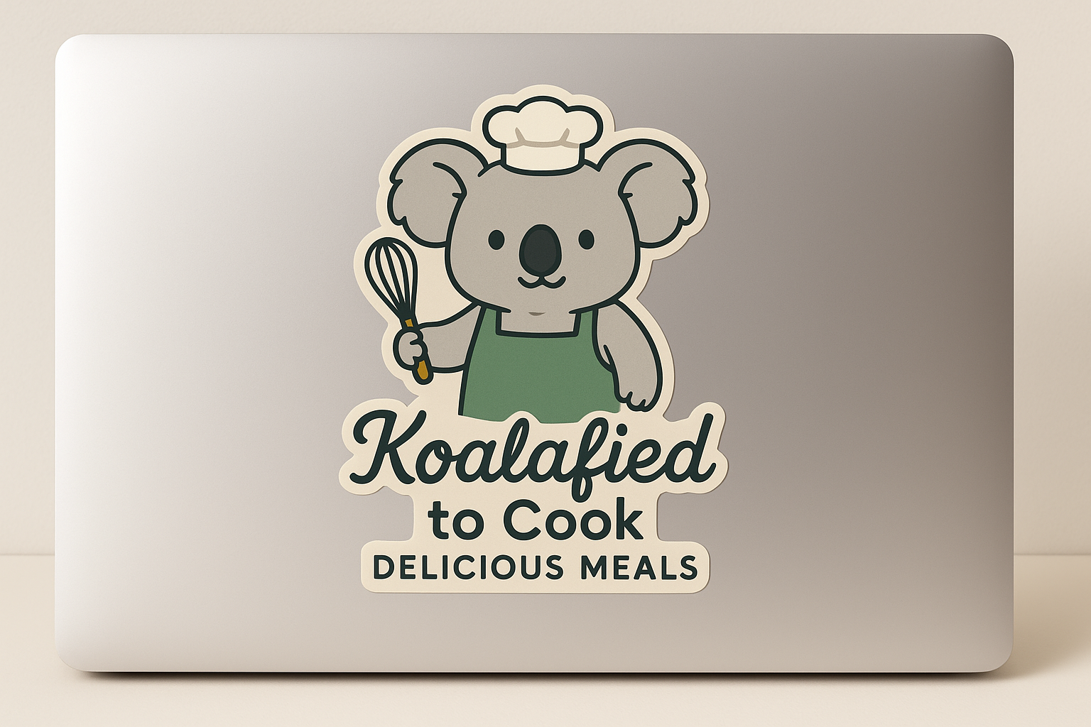 Koala Chef Sticker Decal Vinyl Laptop Car Window Bumper AUTO Water Bottle Helmets Waterproof Cooking Humor