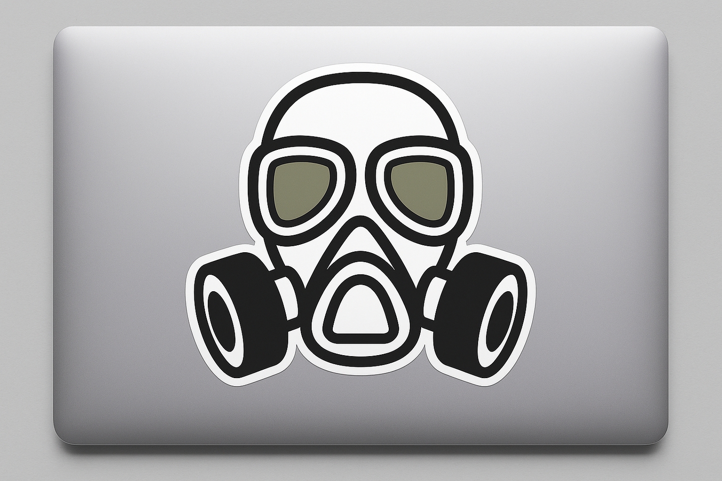 Gas Mask Vinyl Sticker Decal Laptop Car Window Bumper AUTO Water Bottle Helmets Waterproof Bold Lines