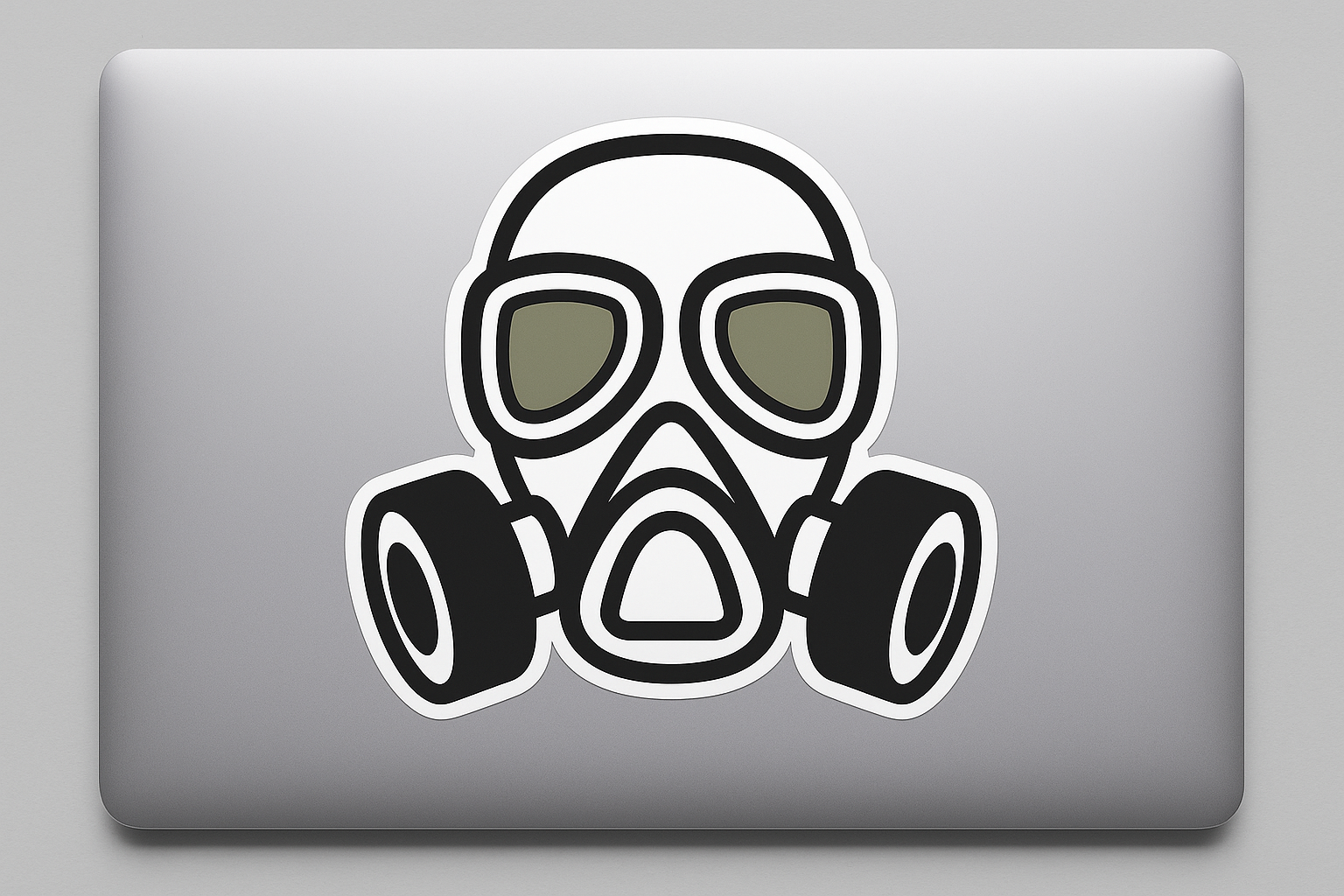 Gas Mask Vinyl Sticker Decal Laptop Car Window Bumper AUTO Water Bottle Helmets Waterproof Bold Lines