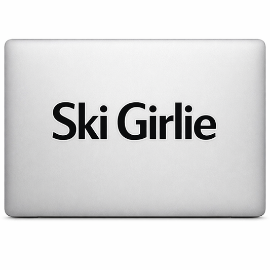 Ski Girlie Sticker Decal Vinyl Laptop Car Window Bumper AUTO Water Bottle Helmets Waterproof Black