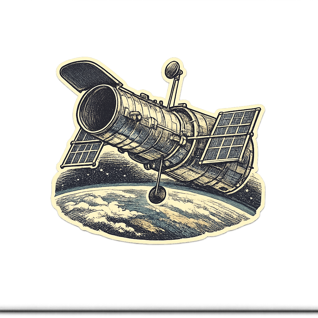 HST Hubble Space Telescope Sticker Decal Vinyl Laptop Car Window Bumper AUTO Water Bottle Helmets Waterproof