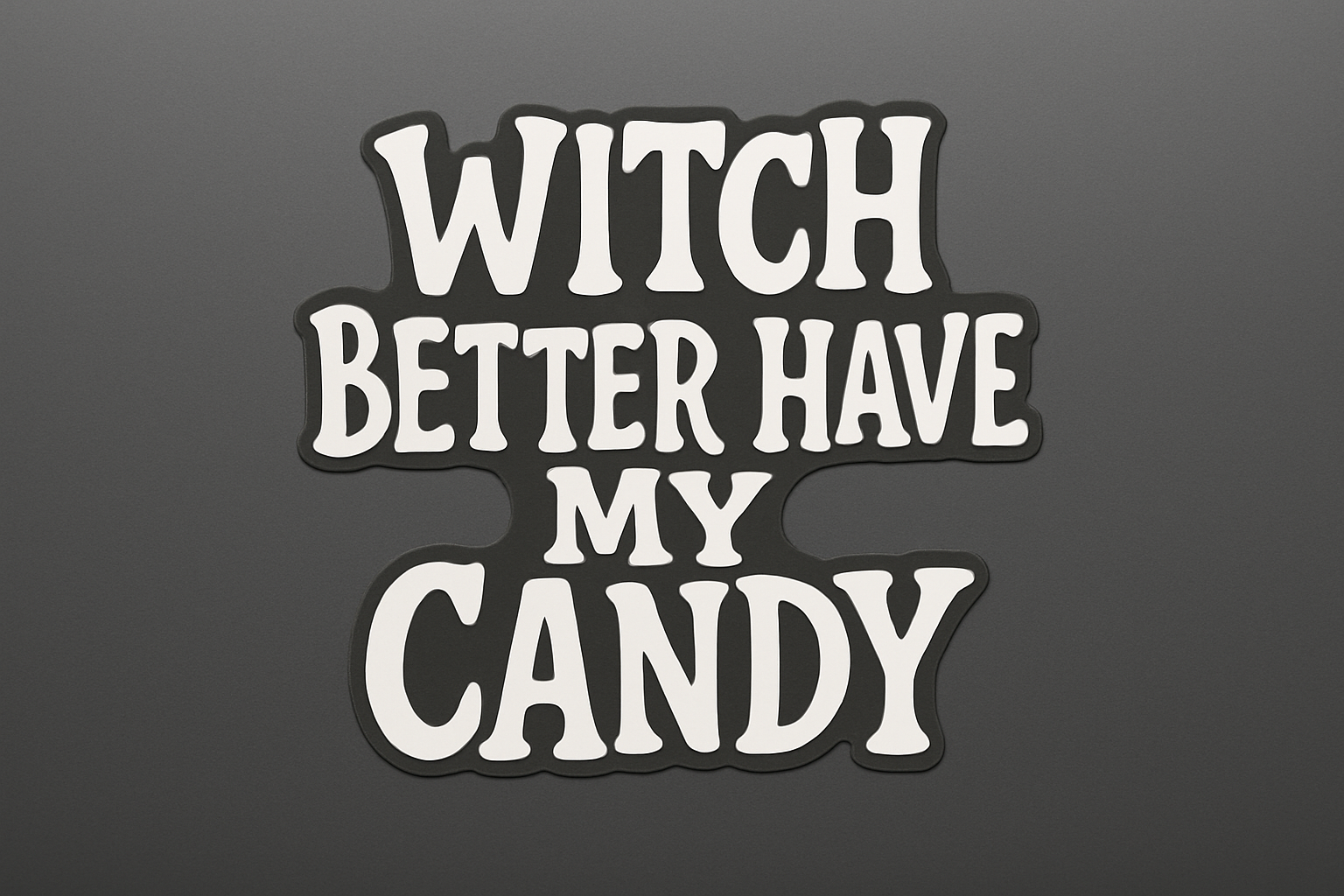 Halloween Sticker Decal Vinyl Laptop Car Window Bumper AUTO Water Bottle Helmets Waterproof Spooky Playful Lettering