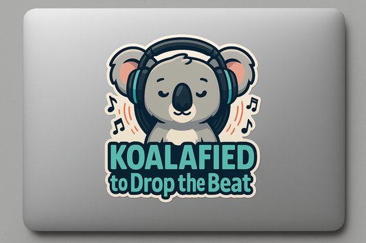 Koala DJ Australia Sticker Decal Vinyl Laptop Car Window Bumper AUTO Water Bottle Helmets Waterproof Music