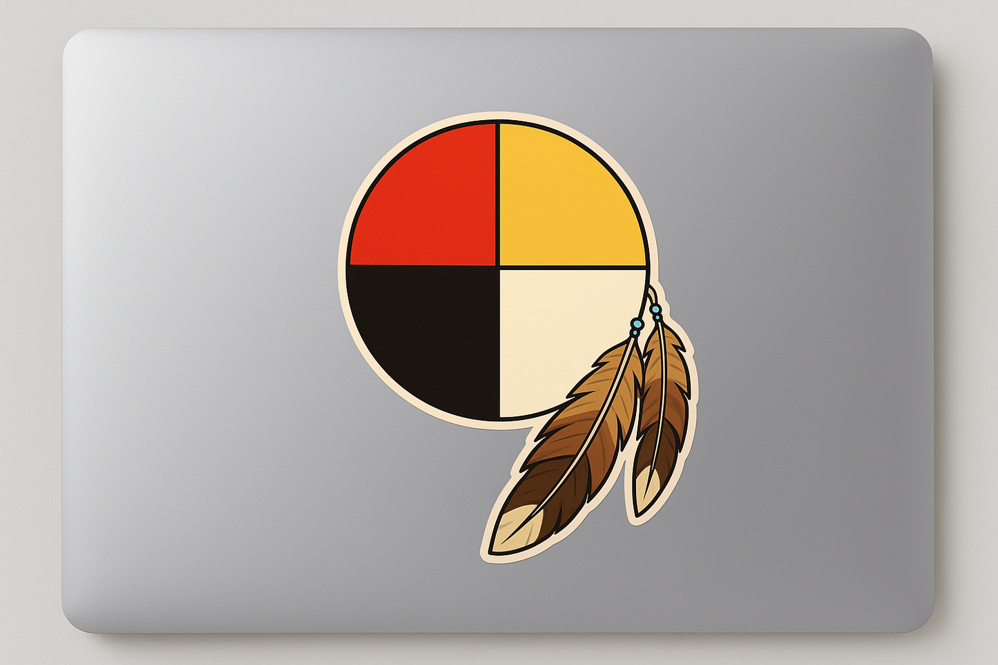 Sioux Medicine Wheel Sticker Decal Vinyl Laptop Car Window Bumper AUTO Water Bottle Helmets Waterproof