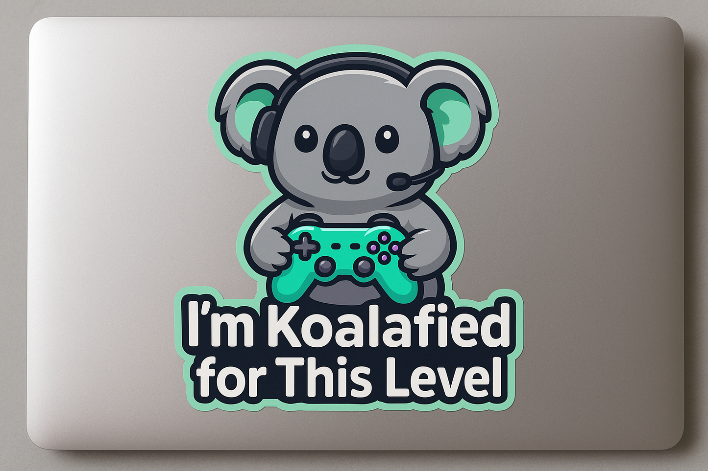Gamer Koala Sticker Decal Vinyl Laptop Car Window Bumper AUTO Water Bottle Helmets Waterproof Gaming