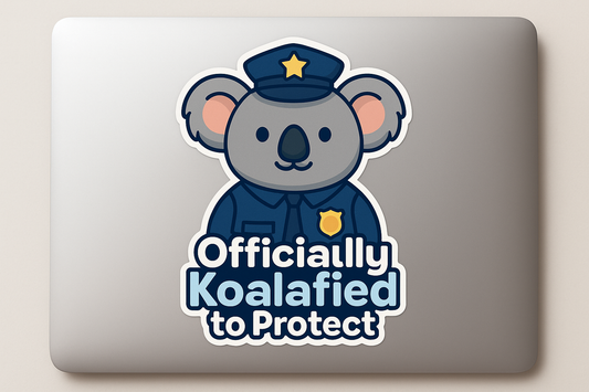 Koala Police Uniform Sticker Decal Vinyl Laptop Car Window Bumper AUTO Water Bottle Helmets Waterproof Cute