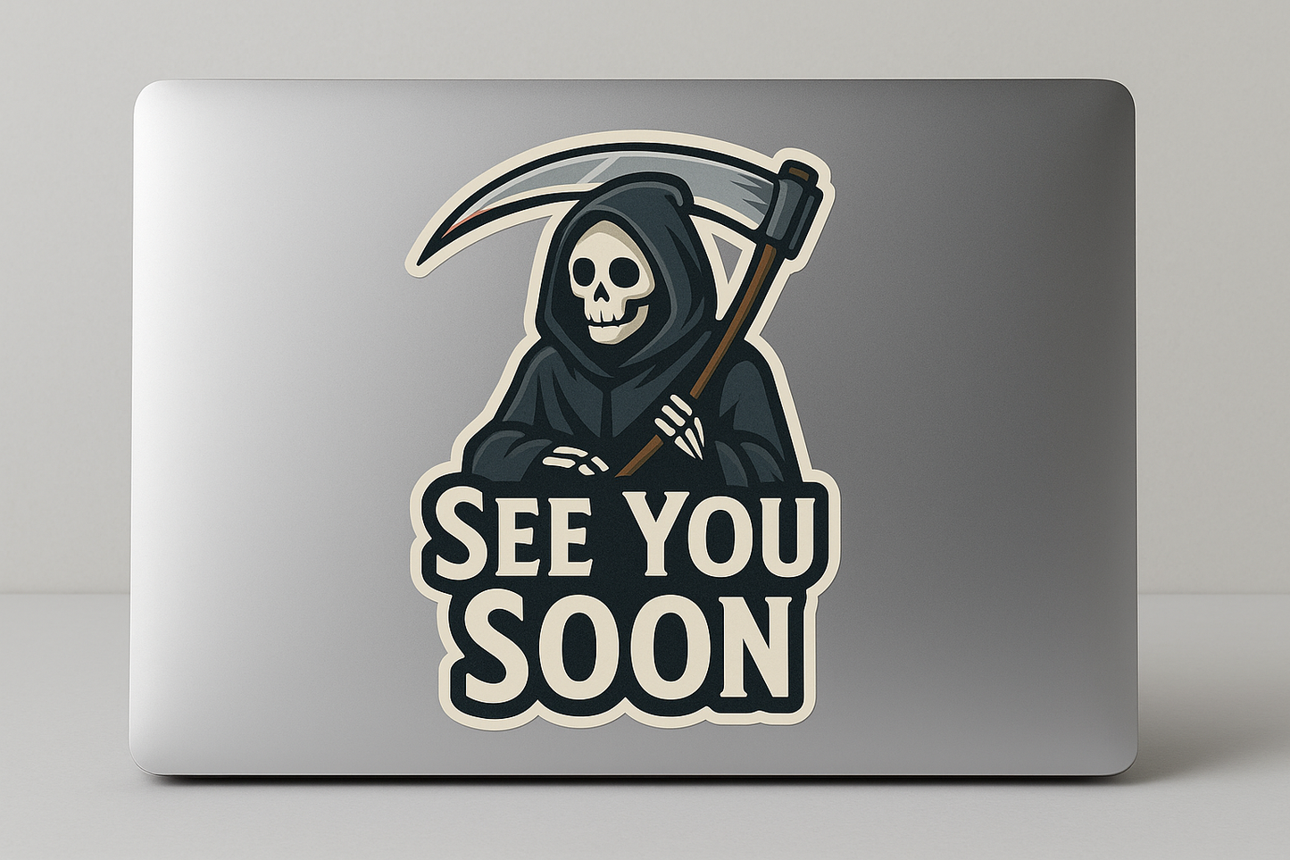 Grim Reaper Sticker Decal Vinyl Laptop Car Window Bumper AUTO Water Bottle Helmets Waterproof Scythe