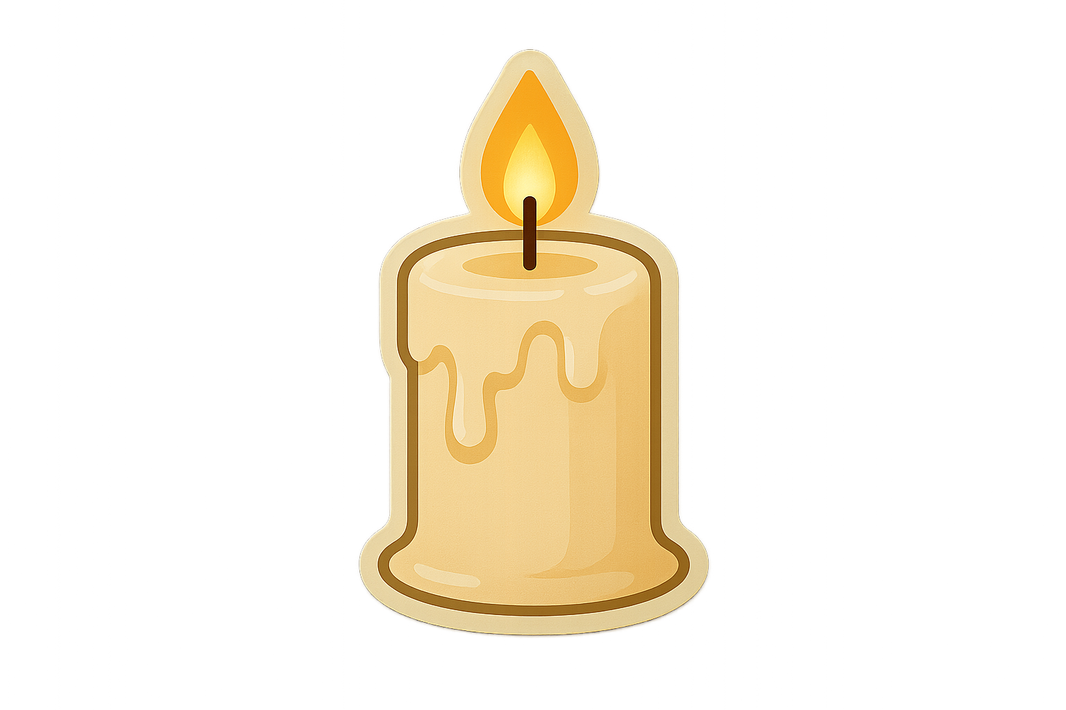 Candle Wax Glow Sticker Decal Vinyl Laptop Car Window Bumper AUTO Water Bottle Helmets Waterproof