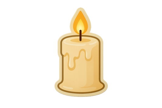 Candle Wax Glow Sticker Decal Vinyl Laptop Car Window Bumper AUTO Water Bottle Helmets Waterproof