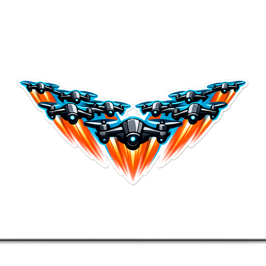 Drone Swarm Sticker Decal Vinyl Laptop Car Window Bumper AUTO Water Bottle Helmets Waterproof Formation Airshow