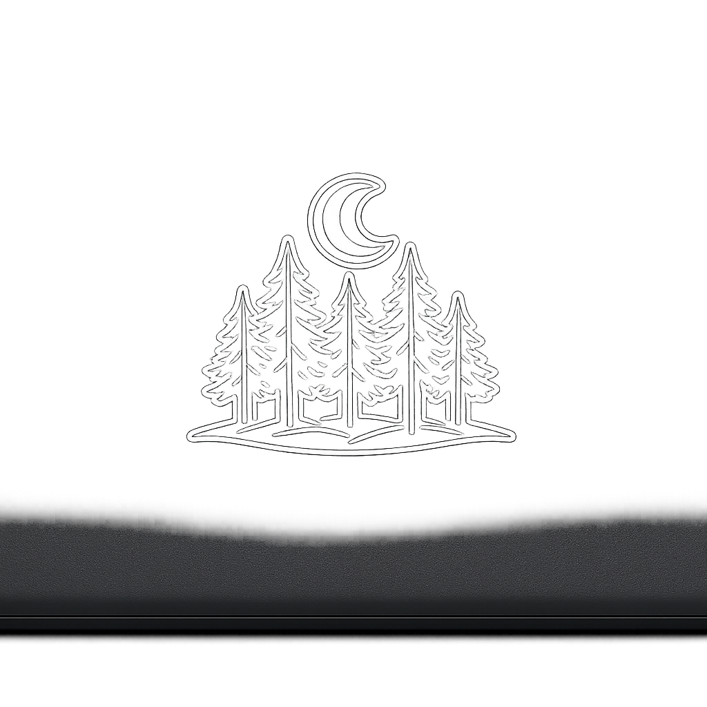 Minimal Pine Tree Forest Sticker Decal Vinyl Laptop Car Window Bumper AUTO Water Bottle Helmets Waterproof Line Art