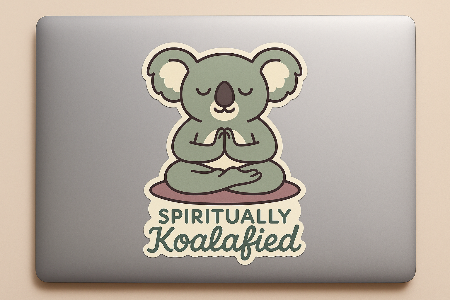 Koala Yoga Pose Sticker Decal Vinyl Laptop Car Window Bumper AUTO Water Bottle Helmets Waterproof