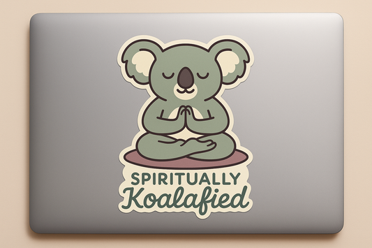 Koala Yoga Pose Sticker Decal Vinyl Laptop Car Window Bumper AUTO Water Bottle Helmets Waterproof