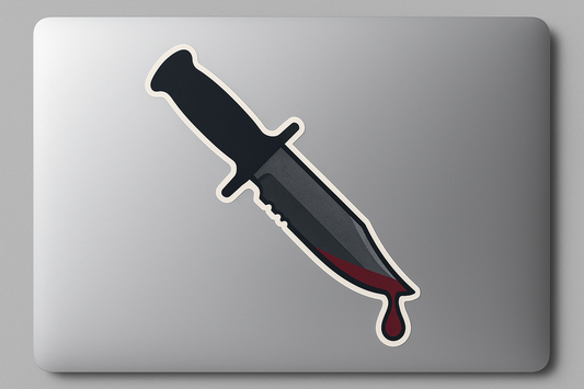 Combat Knife Sticker Decal Vinyl Laptop Car Window Bumper AUTO Water Bottle Helmets Waterproof