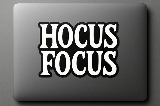 Halloween Hocus Focus Sticker Decal Vinyl Laptop Car Window Bumper AUTO Water Bottle Helmets Waterproof Spooky