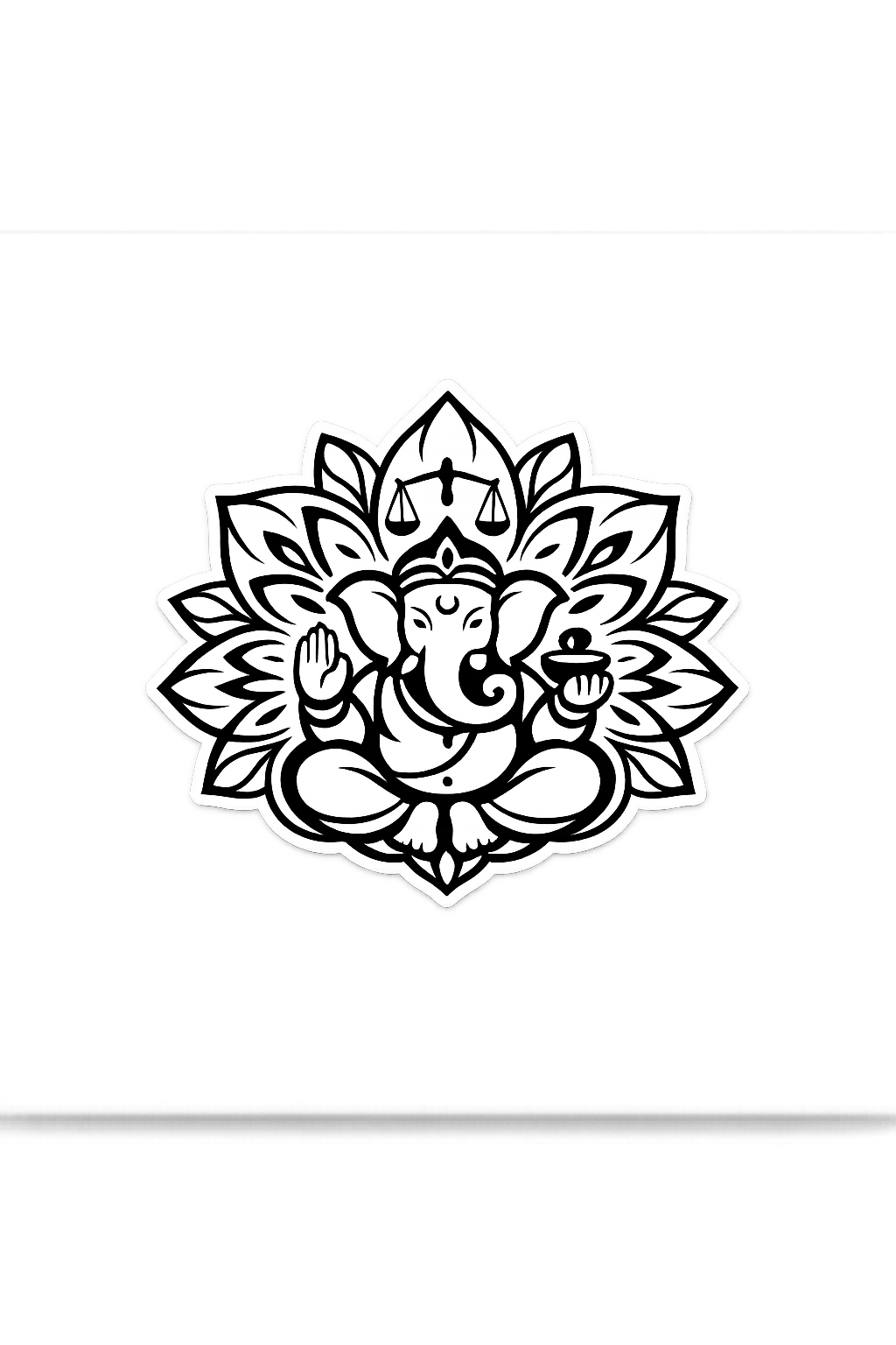 Ganesha Symbol Sticker Decal Vinyl Laptop Car Window Bumper AUTO Water Bottle Helmets Waterproof Minimalist