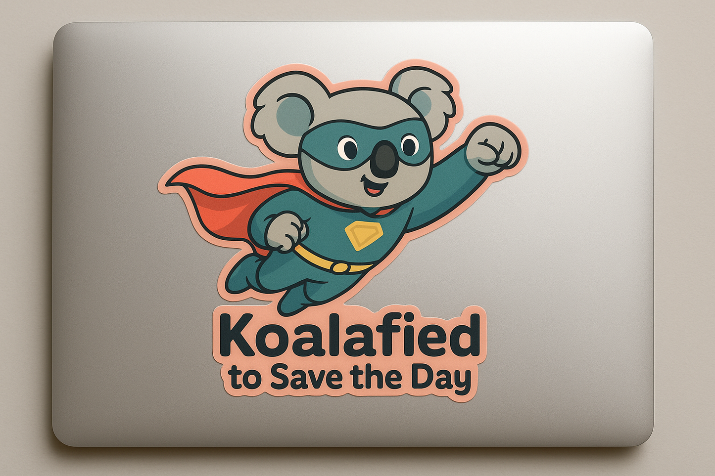 Koala Superhero Sticker Decal Vinyl Laptop Car Window Bumper AUTO Water Bottle Helmets Waterproof