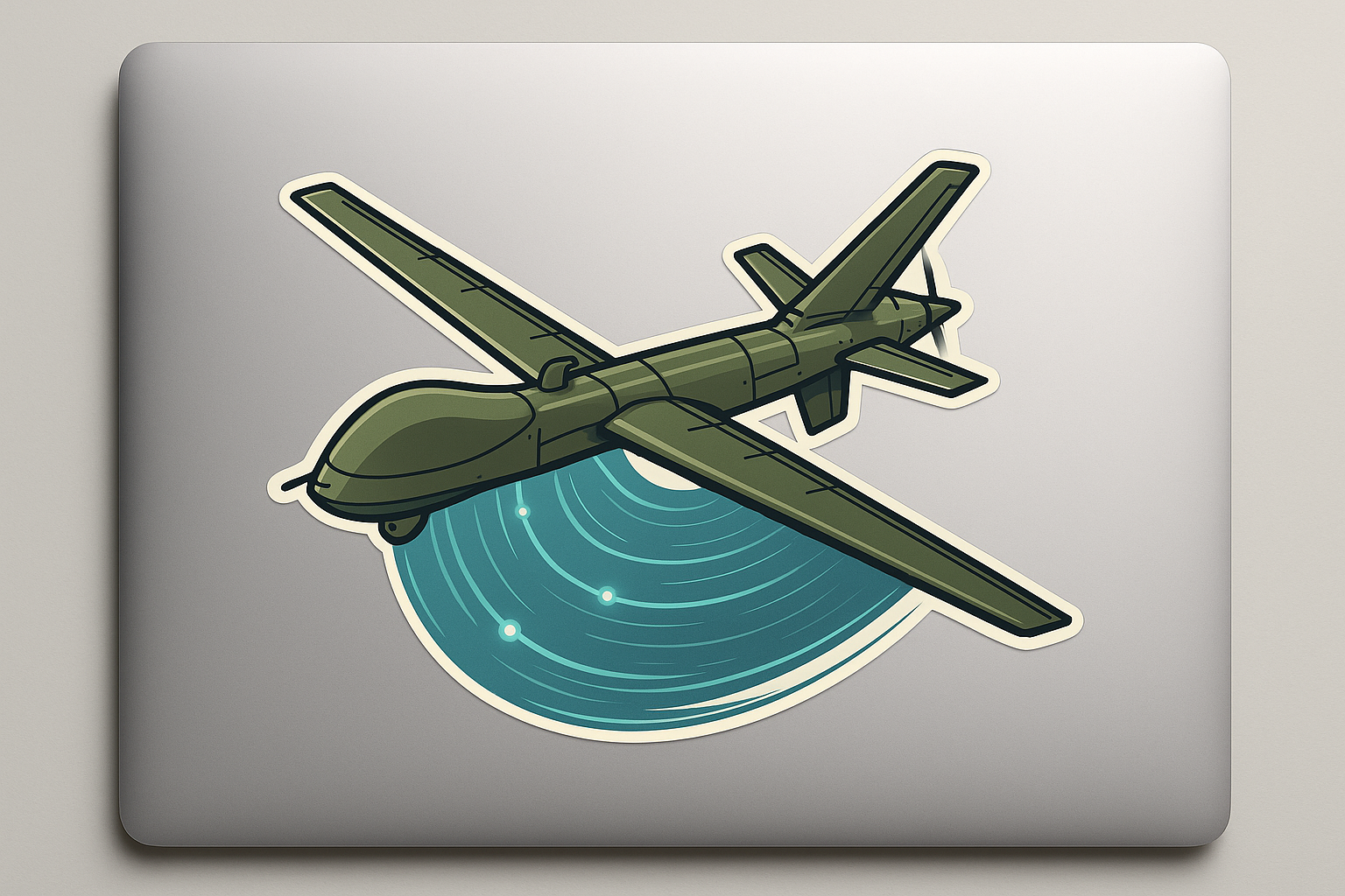 Military Drone Radar Sticker Decal Vinyl Laptop Car Window Bumper AUTO Water Bottle Helmets Waterproof