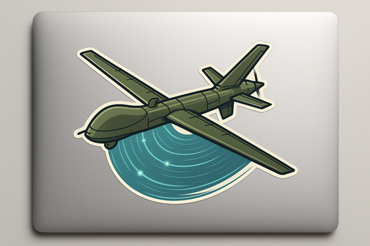 Military Drone Radar Sticker Decal Vinyl Laptop Car Window Bumper AUTO Water Bottle Helmets Waterproof