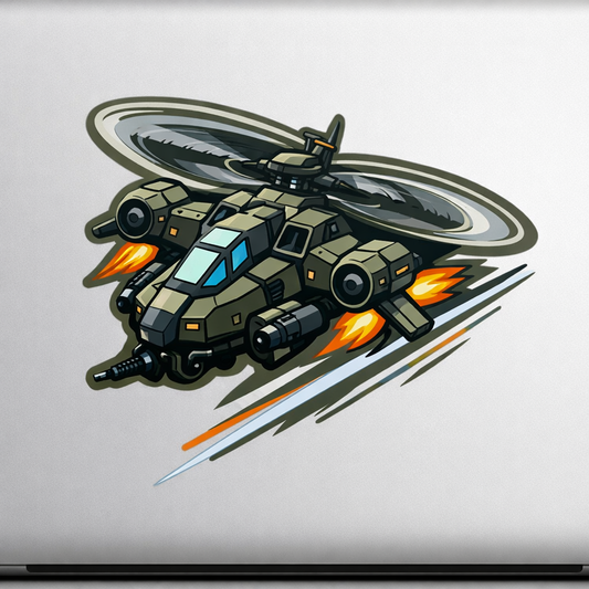 Gunship Rapid Descent Sticker Decal Vinyl Laptop Car Window Bumper AUTO Bottle Water Bottle Helmets Waterproof