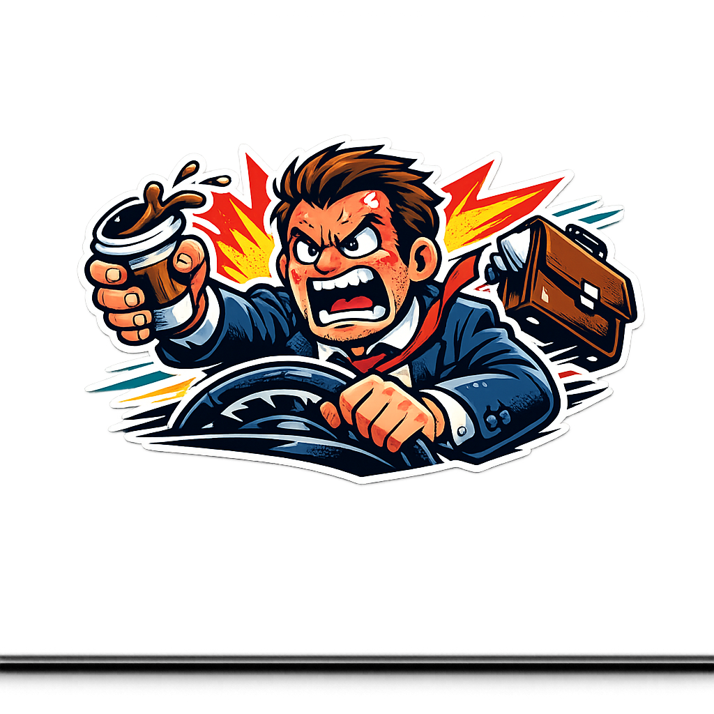 Professional Road Rager Sticker Decal Vinyl Laptop Car Window Bumper AUTO Water Bottle Helmets Waterproof Comic