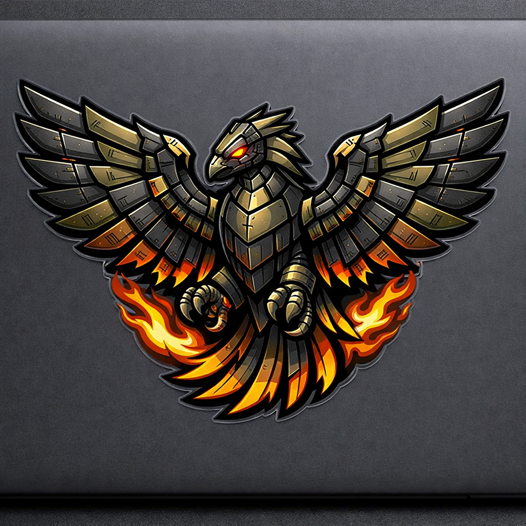 Phoenix Rising Tactical Armor Sticker Decal Vinyl Laptop Car Window Bumper AUTO Water Bottle Helmets Waterproof Vector