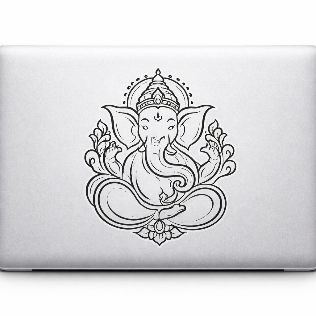 Ganesha India Sticker Decal Vinyl Laptop Car Window Bumper AUTO Water Bottle Helmets Waterproof Hindu