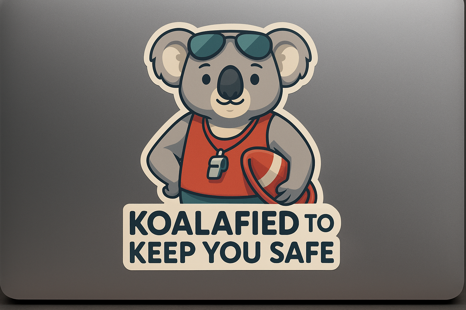 Koala Australia Sticker Decal Vinyl Laptop Car Window Bumper AUTO Water Bottle Helmets Waterproof Lifeguard
